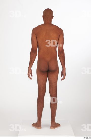 Whole Body Man Black Nude Slim Standing Studio photo references