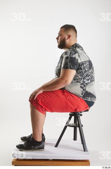 Man White Overweight Male Studio Poses