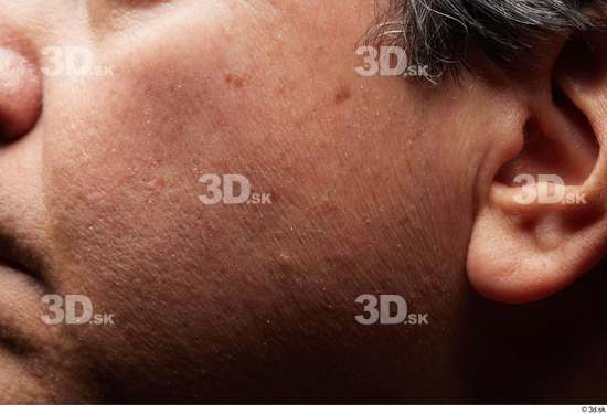Face Cheek Ear Hair Skin Man Slim Wrinkles Studio photo references