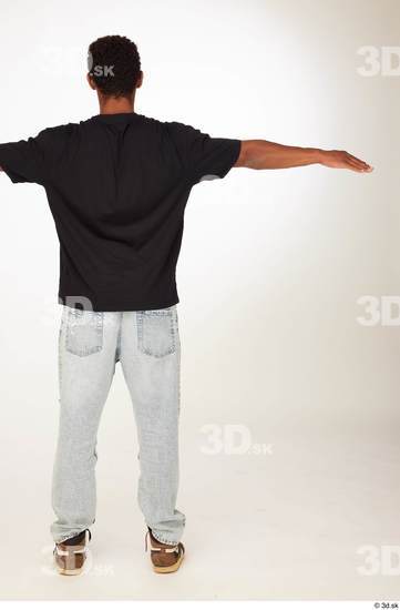 Whole Body Man T poses Black Casual Slim Street photo references