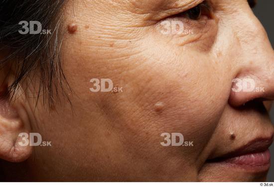 Eye Face Mouth Nose Cheek Hair Skin Woman Asian Chubby Wrinkles Studio photo references