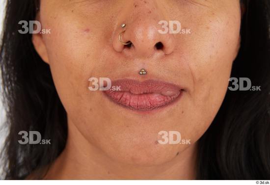 Mouth Nose Woman Piercing Slim Street photo references
