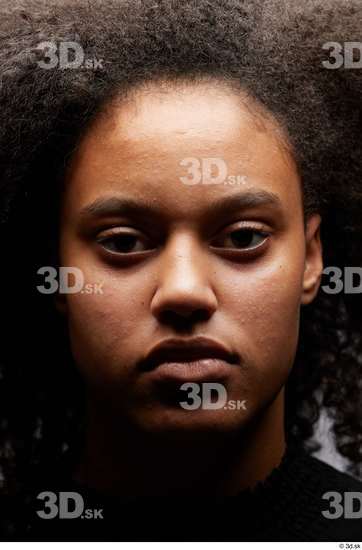 Face Woman Black Slim Face Skin Textures