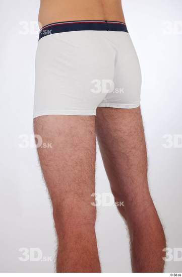 Thigh Man White Underwear Slim Studio photo references