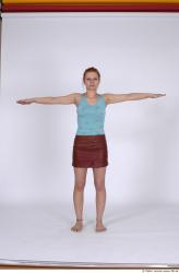 Whole Body Woman T poses Casual Average Studio photo references