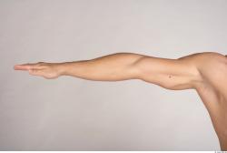 Arm Whole Body Man Nude Muscular Studio photo references