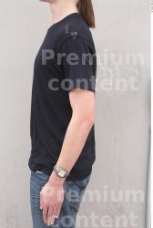 Whole Body Man T poses Casual T shirt Slim Street photo references