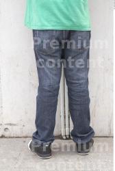 Leg Whole Body Man Woman T poses Casual T shirt Jeans Slim Average Street photo references