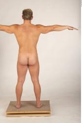 Whole Body Man T poses Nude Muscular Studio photo references