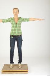 Whole Body Woman Animation references T poses Casual Slim Studio photo references