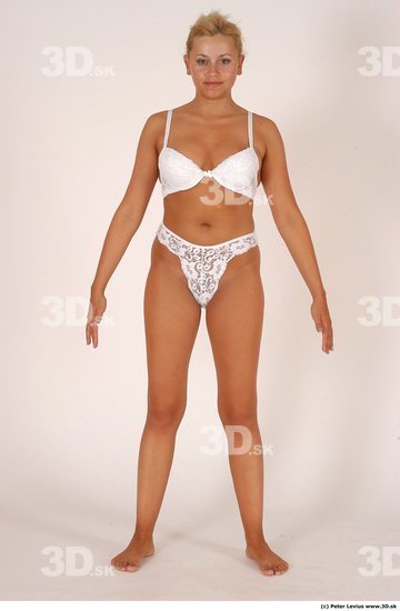 Whole Body Woman White Underwear Chubby