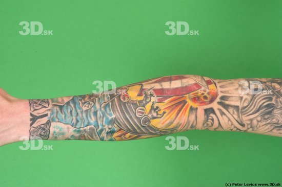 Man White Tattoo Underweight Male Studio Poses