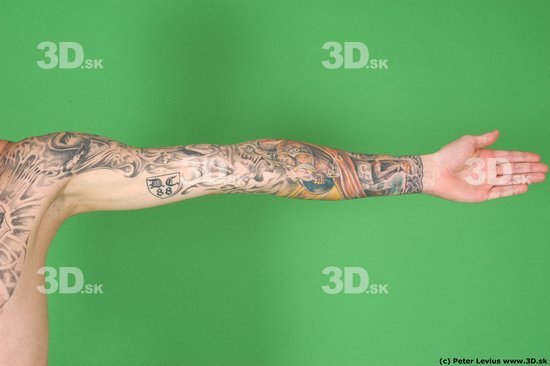 Man White Tattoo Underweight Male Studio Poses