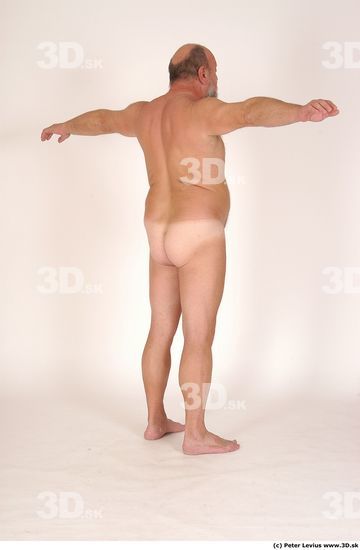 Whole Body Man Hand pose Nude Underwear Overweight Studio photo references