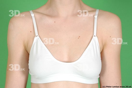 Chest Woman White Underwear Average