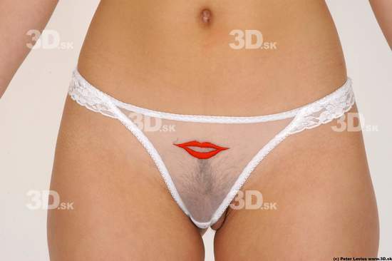 Hips Woman White Underwear Average