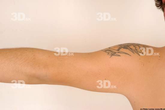 Arm Man White Tattoo Nude Overweight