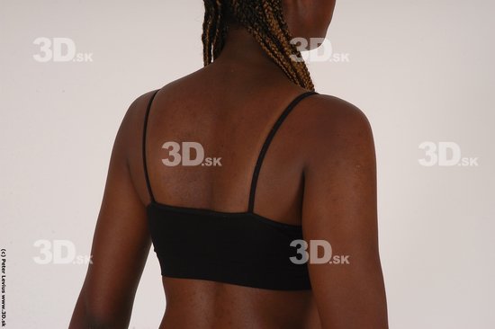 Whole Body Back Woman Animation references Black Underwear Athletic Studio photo references