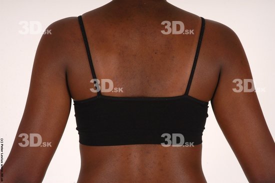 Whole Body Back Woman Animation references Black Underwear Athletic Studio photo references