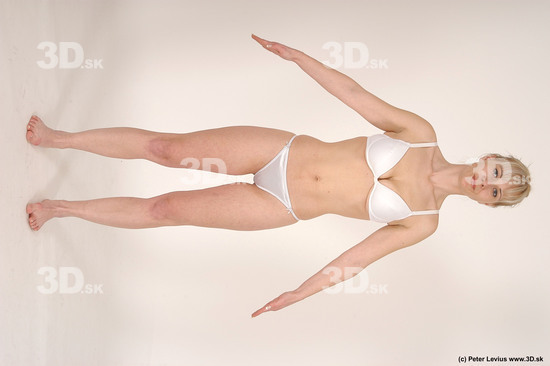 Whole Body Woman White Underwear Slim