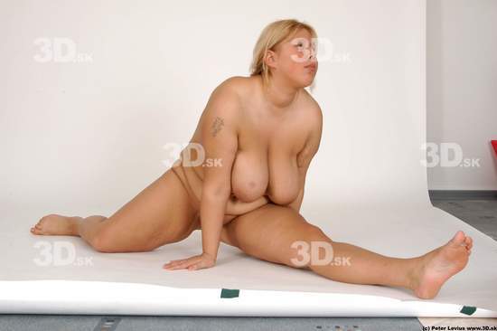 Whole Body Emotions Woman Artistic poses Tattoo Nude Underwear Slim Overweight Studio photo references