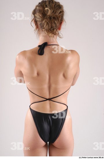 Back Woman White Underwear Muscular