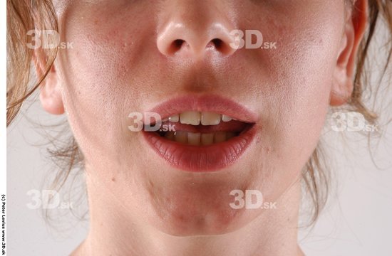 Mouth Woman White Nude Muscular