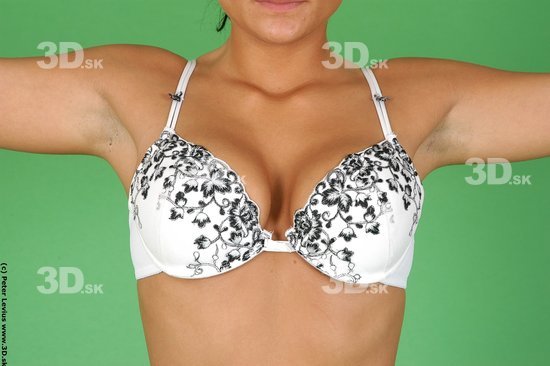 Chest Woman White Underwear Slim