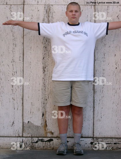 Whole Body Man T poses Casual Overweight Street photo references