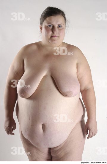 Whole Body Woman Overweight Studio photo references