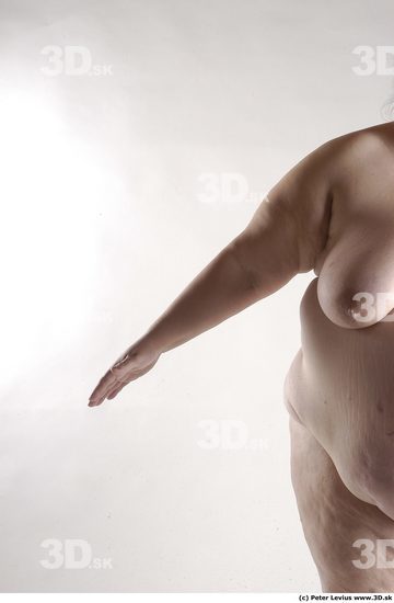 Arm Whole Body Woman Animation references Nude Overweight Studio photo references