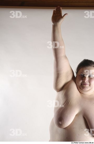 Arm Whole Body Woman Animation references Nude Overweight Studio photo references