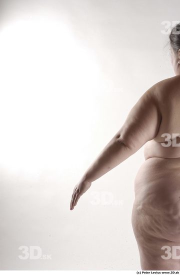 Arm Whole Body Woman Animation references Nude Overweight Studio photo references