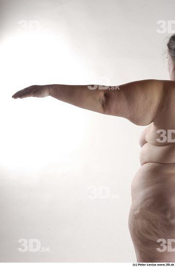 Arm Whole Body Woman Animation references Nude Overweight Studio photo references