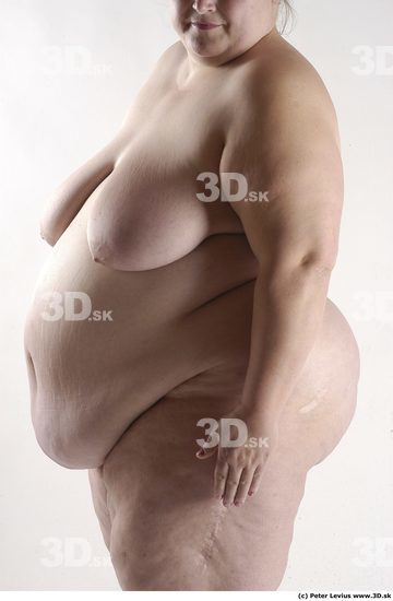 Arm Whole Body Woman Animation references Nude Overweight Studio photo references