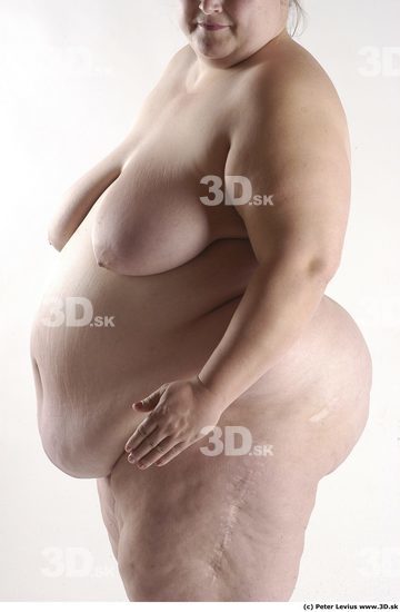 Arm Whole Body Woman Animation references Nude Overweight Studio photo references