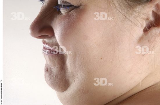 Cheek Whole Body Emotions Woman Nude Overweight Studio photo references