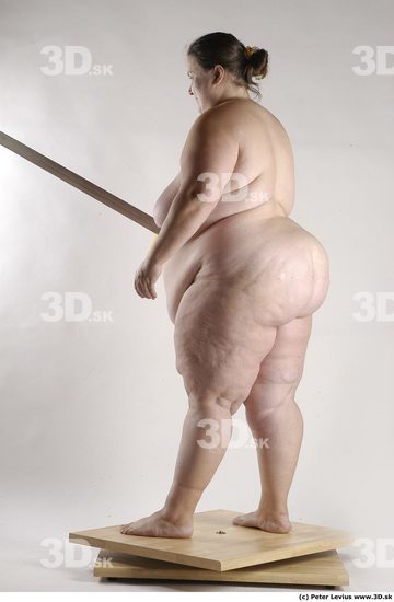 Whole Body Woman Pose with sword Nude Overweight Studio photo references