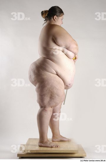 Whole Body Woman Pose with sword Nude Overweight Studio photo references