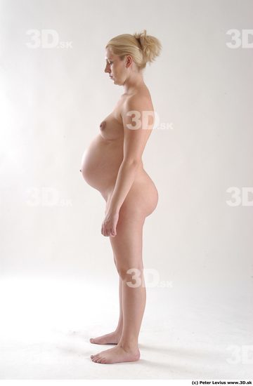 Whole Body Woman White Nude Pregnant