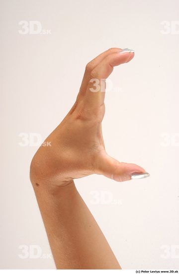 Hand Whole Body Woman Hand pose Nude Slim Chubby Studio photo references