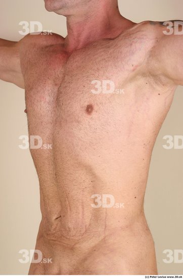 Upper Body Man White Nude Muscular