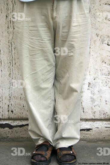 Leg Man White Casual Overweight