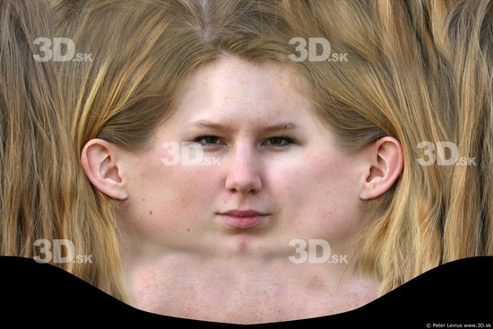 Head Woman Other White Chubby Head textures