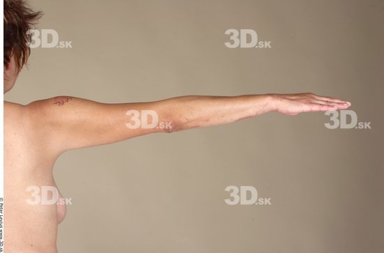 Arm Whole Body Woman Artistic poses Nude Underwear Slim Average Studio photo references