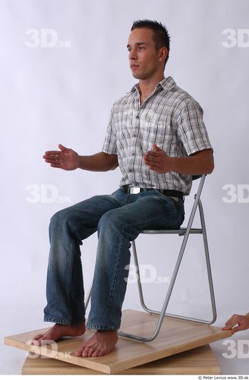 Whole Body Man Artistic poses Casual Slim Studio photo references