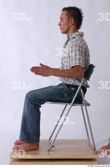 Whole Body Man Artistic poses Casual Slim Studio photo references