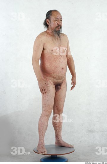 Whole Body Man Asian Overweight Male Studio Poses