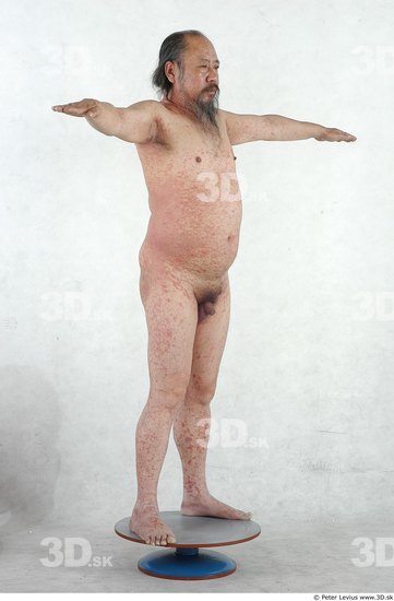 Whole Body Man Asian Overweight Male Studio Poses