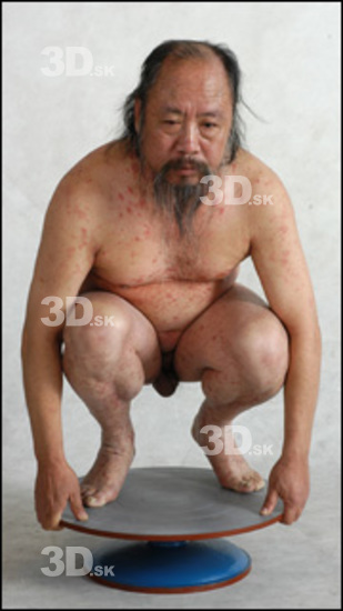 Whole Body Phonemes Man Asian Nude Overweight Male Studio Poses